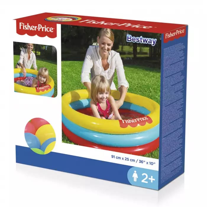Детский надувной бассейн 91х25см "Fisher Price" с мячами (25шт), от 2 лет фото 5